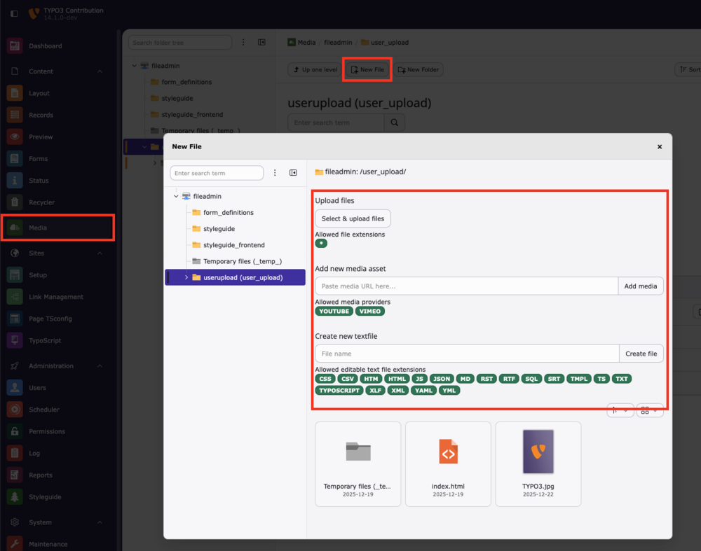  Unified File Creation in a Streamlined Modal Interface