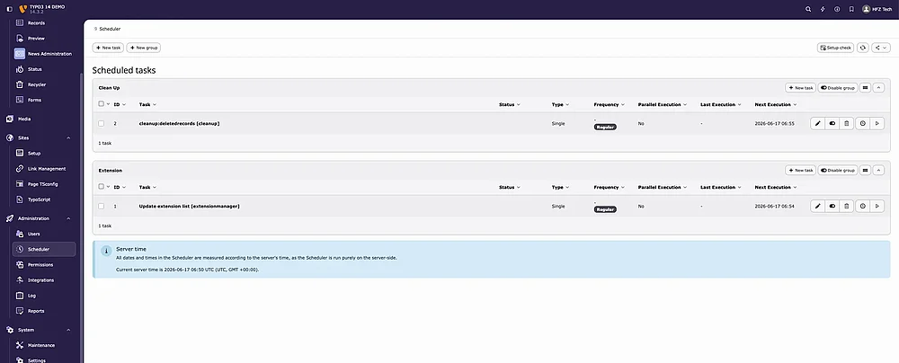 Improved Visual Organisation for Scheduler Task Groups