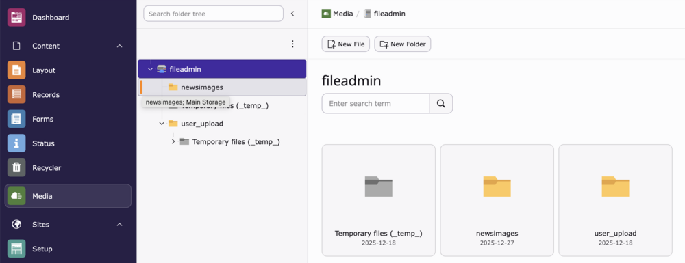 TYPO3 14 Custom Labels and Visual Cues in the File Storage Tree