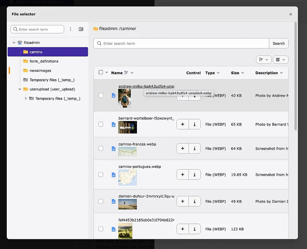 TYPO3 14 File Browsers with Customisable Columns