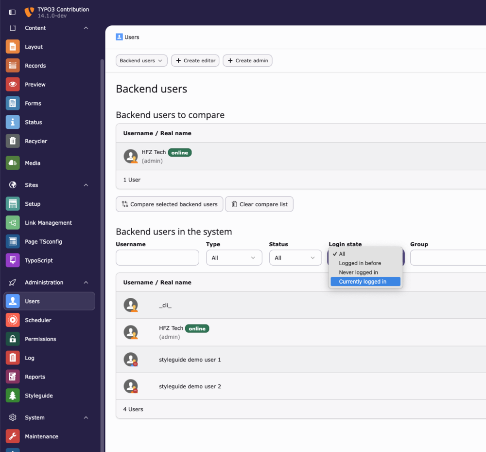 View Active Backend Users Instantly